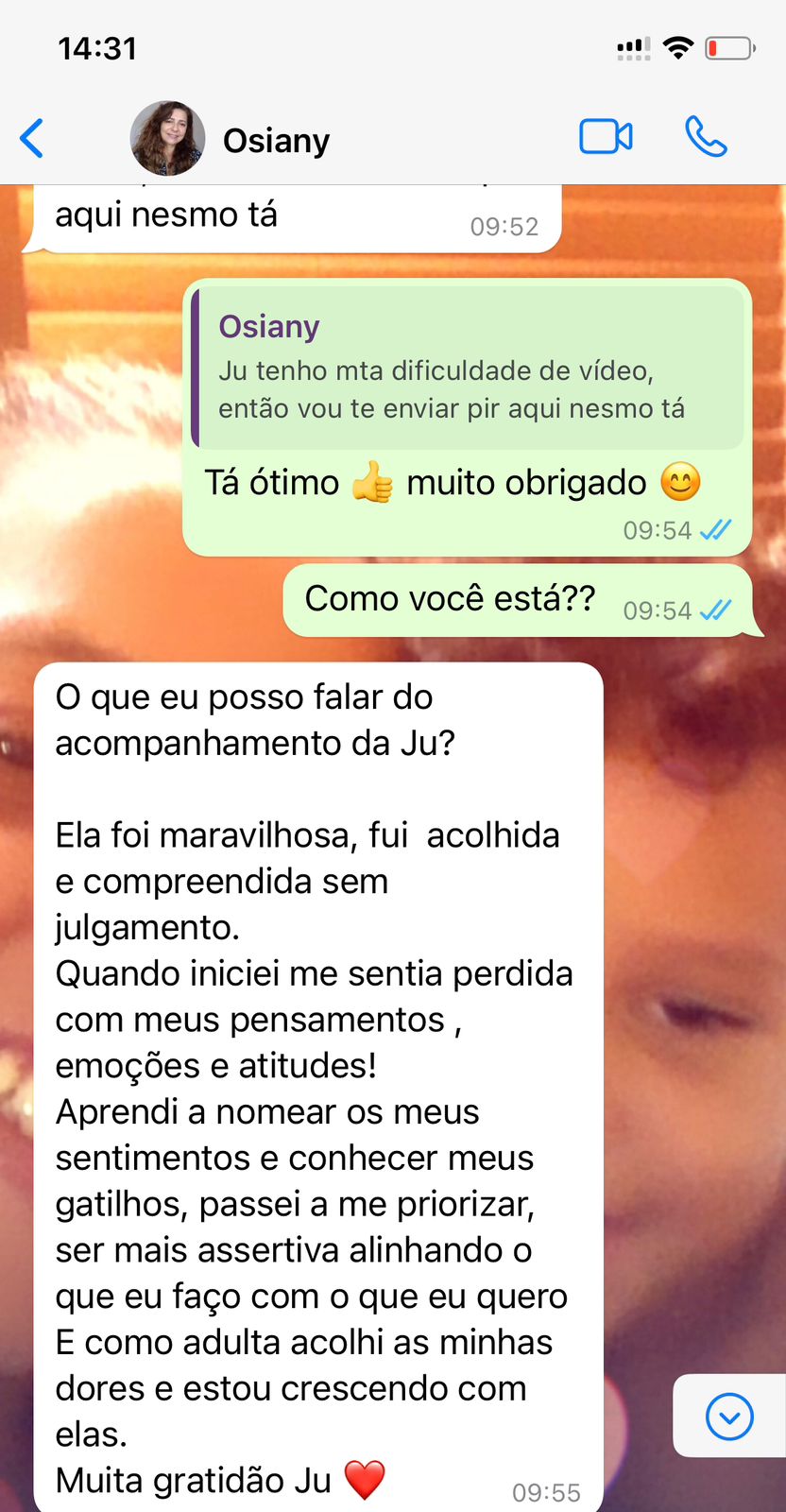 Depoimento de Osiany sobre o trabalho com o Eneagrama